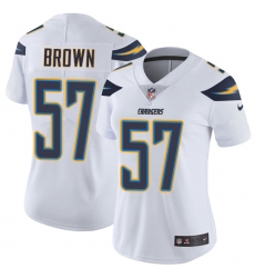 Women's Nike Los Angeles Chargers #57 Jatavis Brown Elite White NFL Jersey