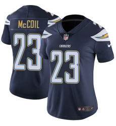 Women's Nike Los Angeles Chargers #23 Dexter McCoil Elite Navy Blue Team Color NFL Jersey