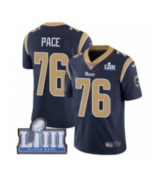 Youth Nike Los Angeles Rams #76 Orlando Pace Navy Blue Team Color Vapor Untouchable Limited Player Super Bowl LIII Bound NFL Jersey