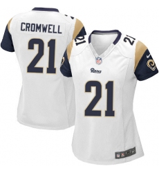 Women's Nike Los Angeles Rams #21 Nolan Cromwell Game White NFL Jersey