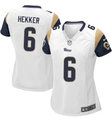 Women's Nike Los Angeles Rams #6 Johnny Hekker Game White NFL Jersey