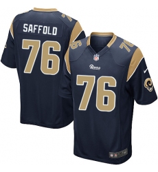 Men's Nike Los Angeles Rams #76 Rodger Saffold Game Navy Blue Team Color NFL Jersey
