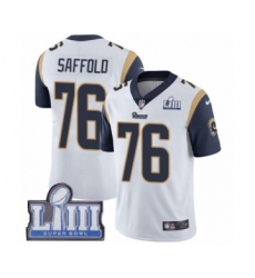 Men's Nike Los Angeles Rams #76 Rodger Saffold White Vapor Untouchable Limited Player Super Bowl LIII Bound NFL Jersey