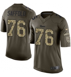 Youth Nike Los Angeles Rams #76 Rodger Saffold Elite Green Salute to Service NFL Jersey