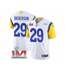 Men's Los Angeles Rams #29 Eric Dickerson White 2022 Super Bowl LVI Vapor Limited Stitched Jersey