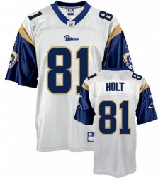 Reebok Los Angeles Rams #81 Torry Holt Authentic White Throwback NFL Jersey