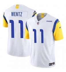 Men's Los Angeles Rams #11 Carson Wentz White 2023 F.U.S.E. Vapor Untouchable Limited Football Stitched Jersey