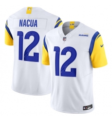 Men's Los Angeles Rams #12 Puka Nacua White 2024 F.U.S.E. Vapor Untouchable Football Stitched Jersey