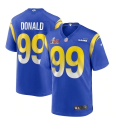 Youth Los Angeles Rams #99 Aaron Donald Blue Nike Royal Super Bowl LVI Patch Jersey