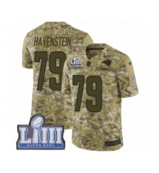 Youth Nike Los Angeles Rams #79 Rob Havenstein Limited Camo 2018 Salute to Service Super Bowl LIII Bound NFL Jersey