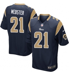 Men's Nike Los Angeles Rams #21 Kayvon Webster Game Navy Blue Team Color NFL Jersey