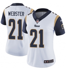 Women's Nike Los Angeles Rams #21 Kayvon Webster White Vapor Untouchable Limited Player NFL Jersey