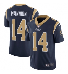 Youth Nike Los Angeles Rams #14 Sean Mannion Navy Blue Team Color Vapor Untouchable Limited Player NFL Jersey