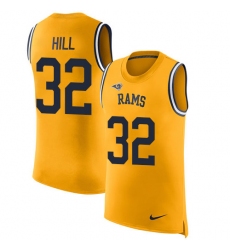 Men's Nike Los Angeles Rams #32 Troy Hill Limited Gold Rush Player Name & Number Tank Top NFL Jersey