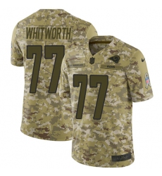 Men's Nike Los Angeles Rams #77 Andrew Whitworth Limited Camo 2018 Salute to Service NFL Jersey