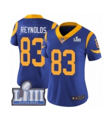 Women's Nike Los Angeles Rams #83 Josh Reynolds Royal Blue Alternate Vapor Untouchable Limited Player Super Bowl LIII Bound NFL Jersey