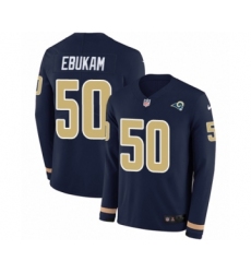 Men's Nike Los Angeles Rams #50 Samson Ebukam Limited Navy Blue Therma Long Sleeve NFL Jersey