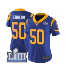 Women's Nike Los Angeles Rams #50 Samson Ebukam Royal Blue Alternate Vapor Untouchable Limited Player Super Bowl LIII Bound NFL Jersey