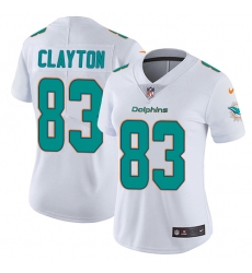Women's Nike Miami Dolphins #83 Mark Clayton Elite White NFL Jersey