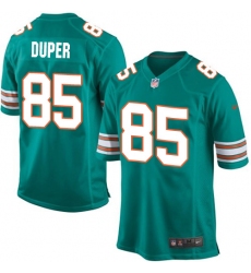Men's Nike Miami Dolphins #85 Mark Duper Game Aqua Green Alternate NFL Jersey