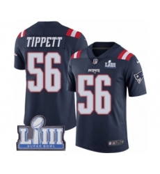 Youth Nike New England Patriots #56 Andre Tippett Limited Navy Blue Rush Vapor Untouchable Super Bowl LIII Bound NFL Jersey
