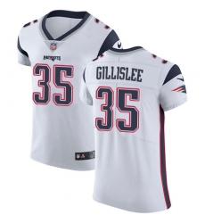 Men's Nike New England Patriots #35 Mike Gillislee White Vapor Untouchable Elite Player NFL Jersey