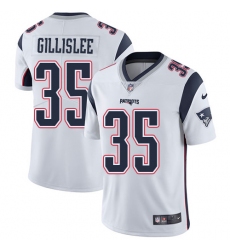 Men's Nike New England Patriots #35 Mike Gillislee White Vapor Untouchable Limited Player NFL Jersey