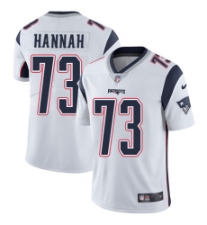 Men's Nike New England Patriots #73 John Hannah White Vapor Untouchable Limited Player NFL Jersey