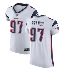 Men's Nike New England Patriots #97 Alan Branch White Vapor Untouchable Elite Player NFL Jersey