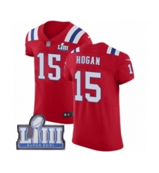 Men's Nike New England Patriots #15 Chris Hogan Red Alternate Vapor Untouchable Elite Player Super Bowl LIII Bound NFL Jersey