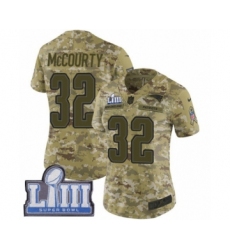 Women's Nike New England Patriots #32 Devin McCourty Limited Camo 2018 Salute to Service Super Bowl LIII Bound NFL Jersey