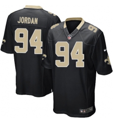 Men's Nike New Orleans Saints #94 Cameron Jordan Game Black Team Color NFL Jersey