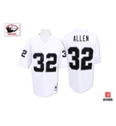 Mitchell and Ness Oakland Raiders #32 Marcus Allen White Authentic NFL Throwback Jersey