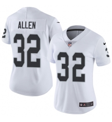 Women's Nike Oakland Raiders #32 Marcus Allen Elite White NFL Jersey