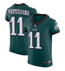 Men's Nike Philadelphia Eagles #11 Carson Wentz Midnight Green Team Color Wentzylvania Vapor Untouchable Elite Player NFL Jersey