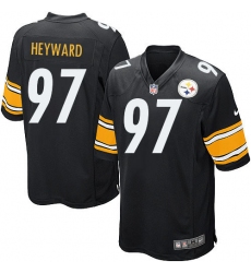 Men's Nike Pittsburgh Steelers #97 Cameron Heyward Game Black Team Color NFL Jersey