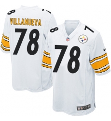 Men's Nike Pittsburgh Steelers #78 Alejandro Villanueva Game White NFL Jersey