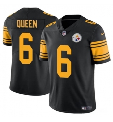 Men's Pittsburgh Steelers #6 Patrick Queen Black Color Rush Vapor Untouchable Limited Football Stitched Jersey