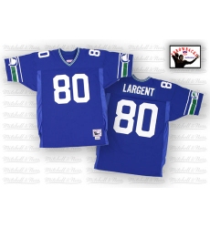 Mitchell And Ness Seattle Seahawks #80 Steve Largent Blue Authentic Throwback NFL Jersey Mitchell And Ness Seattle Seahawks #80 Steve Largent Blue Authentic Throwback NFL Jersey