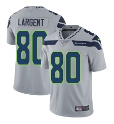 Youth Nike Seattle Seahawks #80 Steve Largent Elite Grey Alternate NFL Jersey