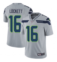 Youth Nike Seattle Seahawks #16 Tyler Lockett Elite Grey Alternate NFL Jersey