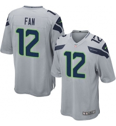 Men's Nike Seattle Seahawks 12th Fan Game Grey Alternate NFL Jersey