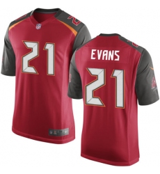 Men's Nike Tampa Bay Buccaneers #21 Justin Evans Game Red Team Color NFL Jersey