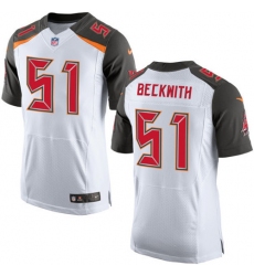 Men's Nike Tampa Bay Buccaneers #51 Kendell Beckwith Elite White NFL Jersey