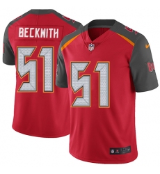 Men's Nike Tampa Bay Buccaneers #51 Kendell Beckwith Red Team Color Vapor Untouchable Limited Player NFL Jersey