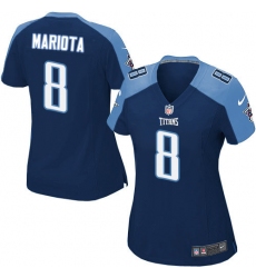 Women's Nike Tennessee Titans #8 Marcus Mariota Game Navy Blue Alternate NFL Jersey