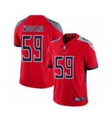 Men's Tennessee Titans #59 Wesley Woodyard Limited Red Inverted Legend Football Jersey
