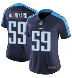 Women's Nike Tennessee Titans #59 Wesley Woodyard Elite Navy Blue Alternate NFL Jersey