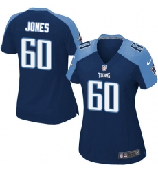 Women's Nike Tennessee Titans #60 Ben Jones Game Navy Blue Alternate NFL Jersey