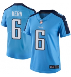 Women's Nike Tennessee Titans #6 Brett Kern Elite Light Blue Team Color NFL Jersey